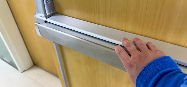 Installing a Push Bar on a Door Mililani Town